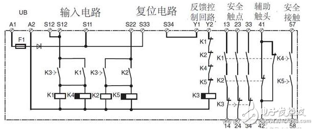 安全继电器工作原理、接线图、使用方法